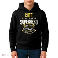 Chef Idea Funny Superhero Job Chef Kids Hoodie thumb 4