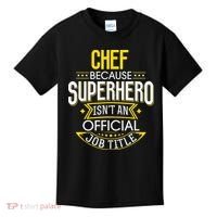 Chef Idea Funny Superhero Job Chef Kids T-Shirt thumb 0