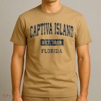 Captiva Island Florida Fl Vintage Established De T-Shirt thumb 3