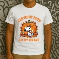 Carving In Faith Lighting With Grace T-Shirt thumb 3