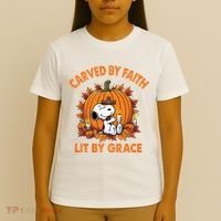 Carving In Faith Lighting With Grace T-Shirt thumb 4