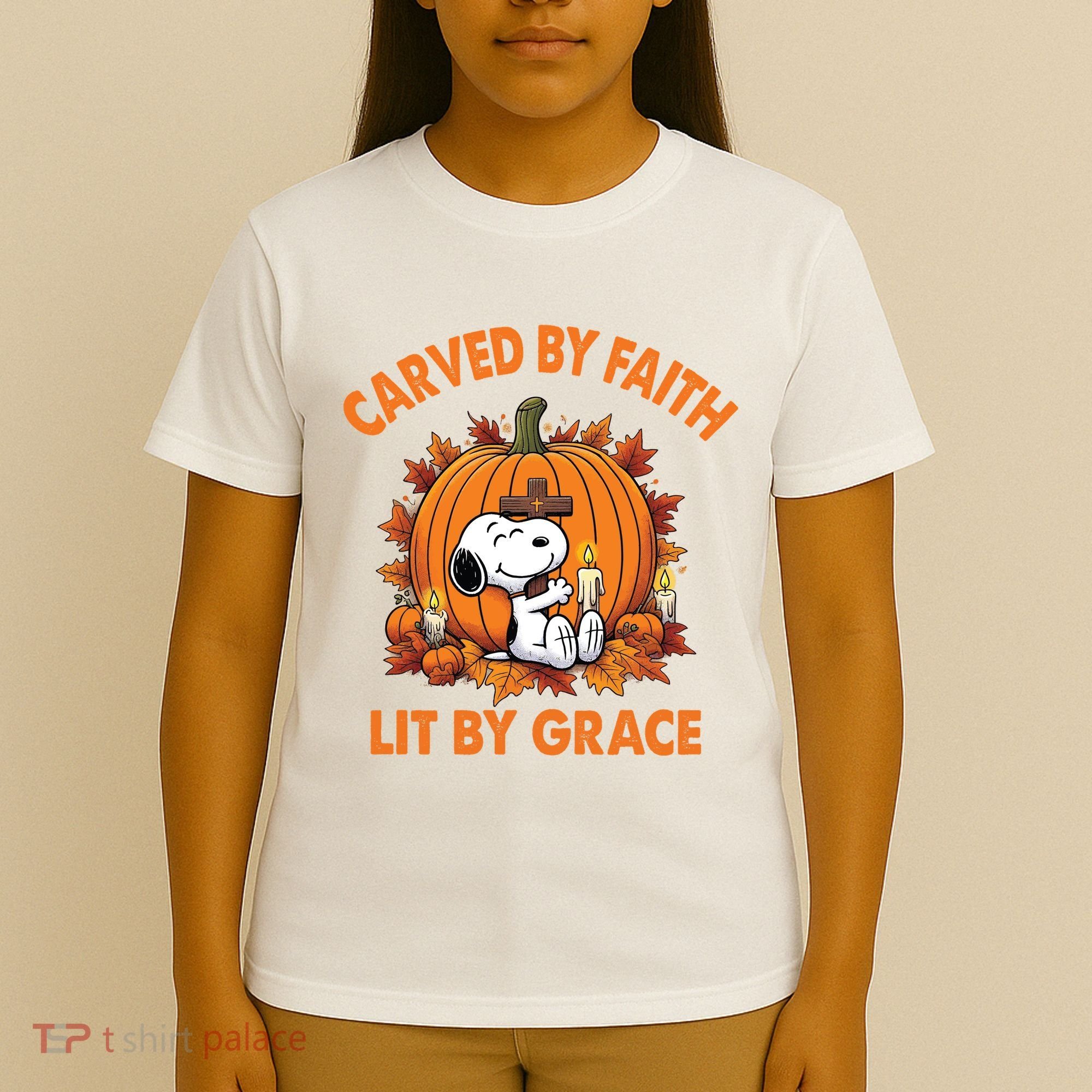 Carving In Faith Lighting With Grace T-Shirt