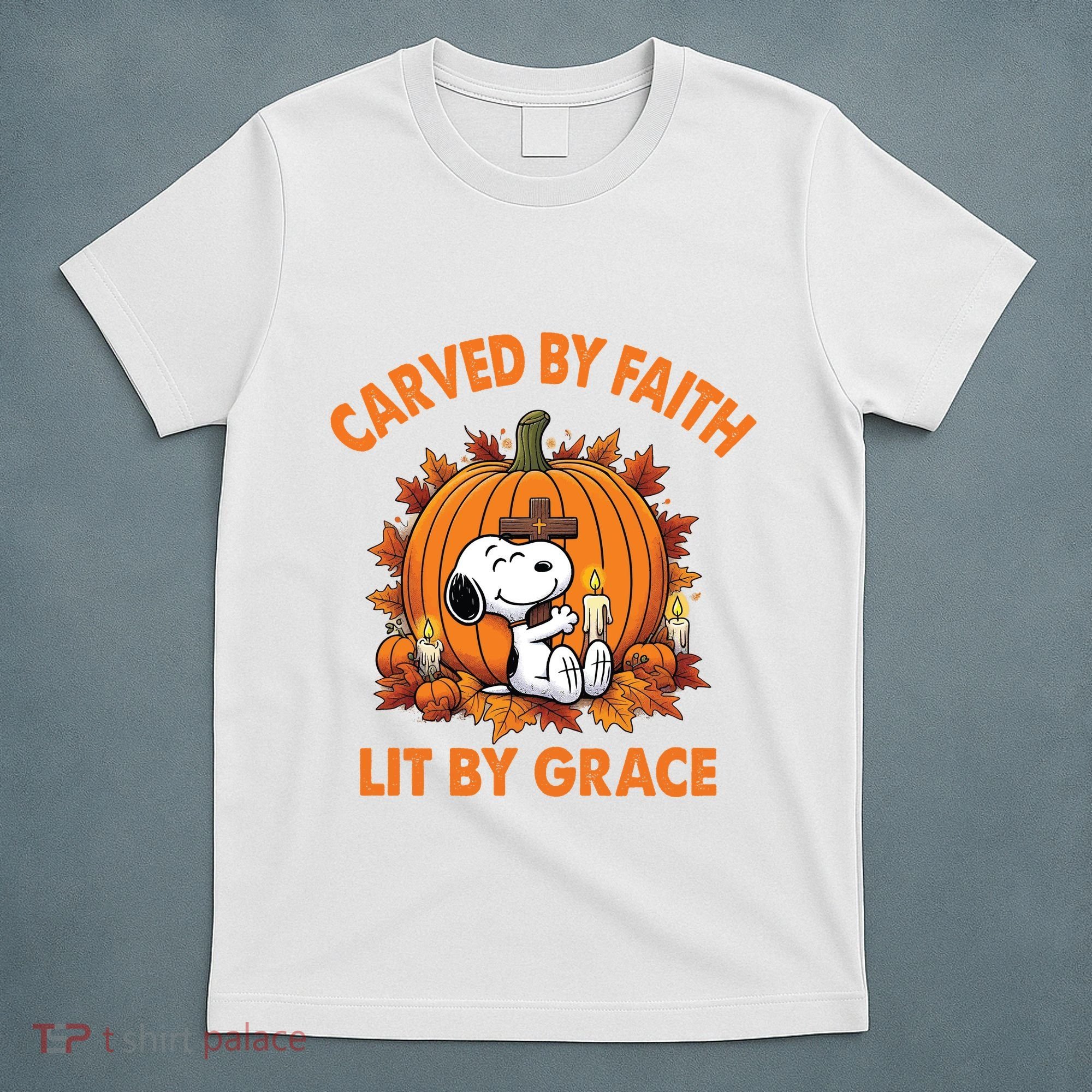 Carving In Faith Lighting With Grace T-Shirt