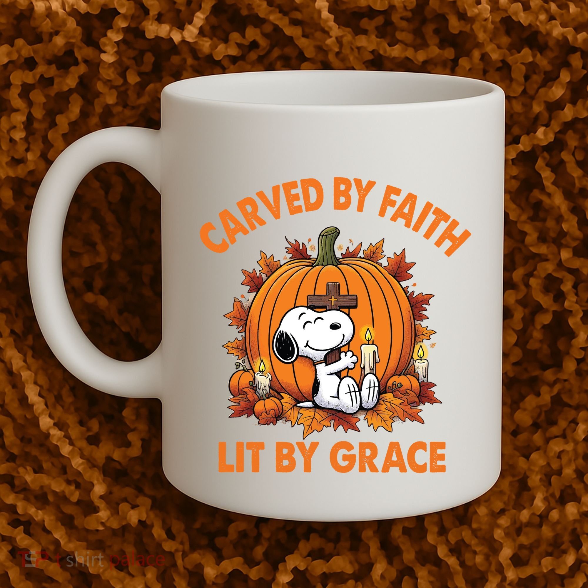 Carving In Faith Lighting With Grace Coffee Mug