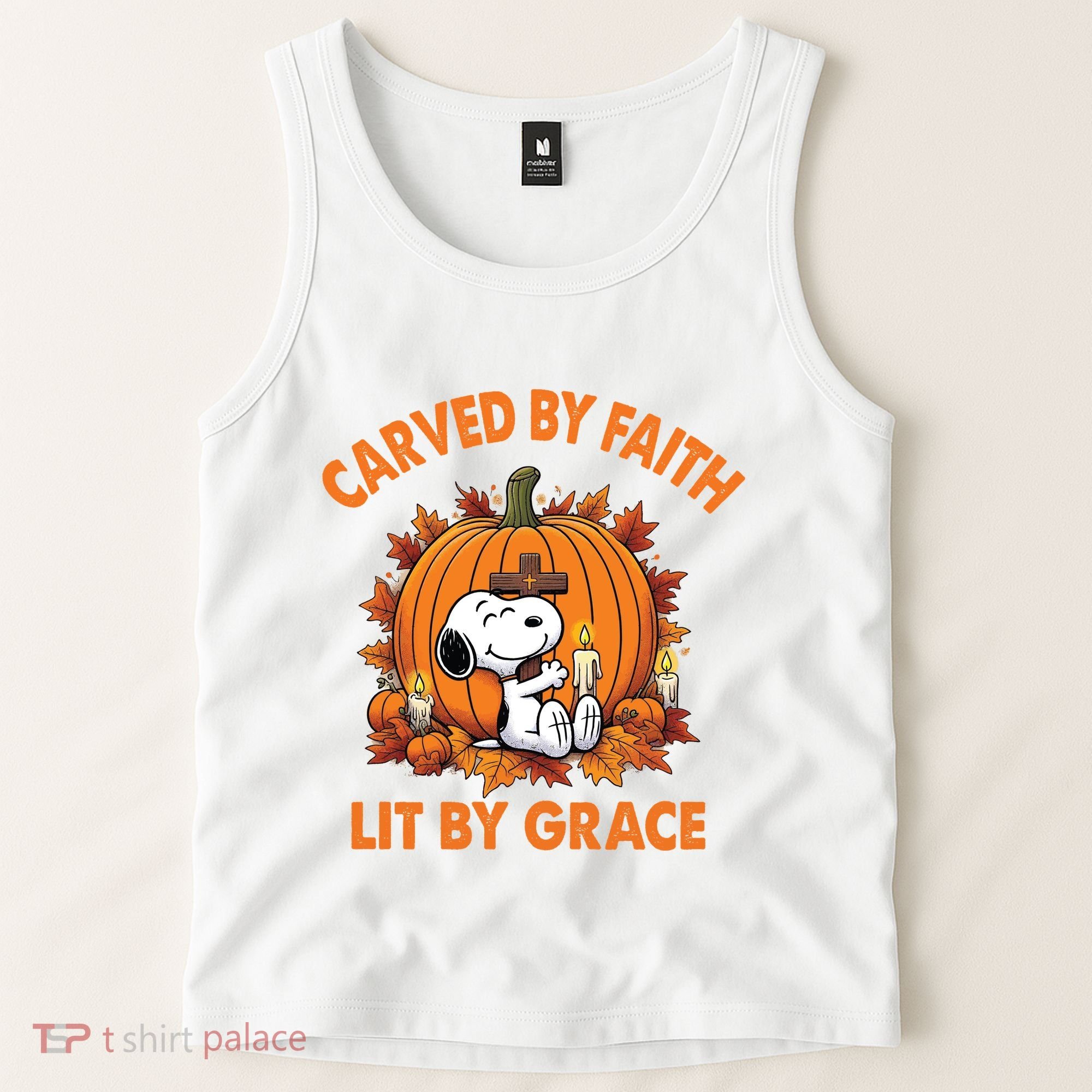 Carving In Faith Lighting With Grace Tank Top