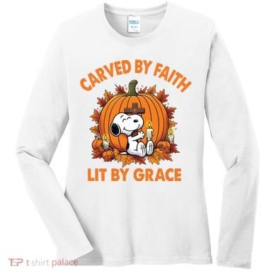 Carving In Faith Lighting With Grace Women's Long Sleeve Shirt