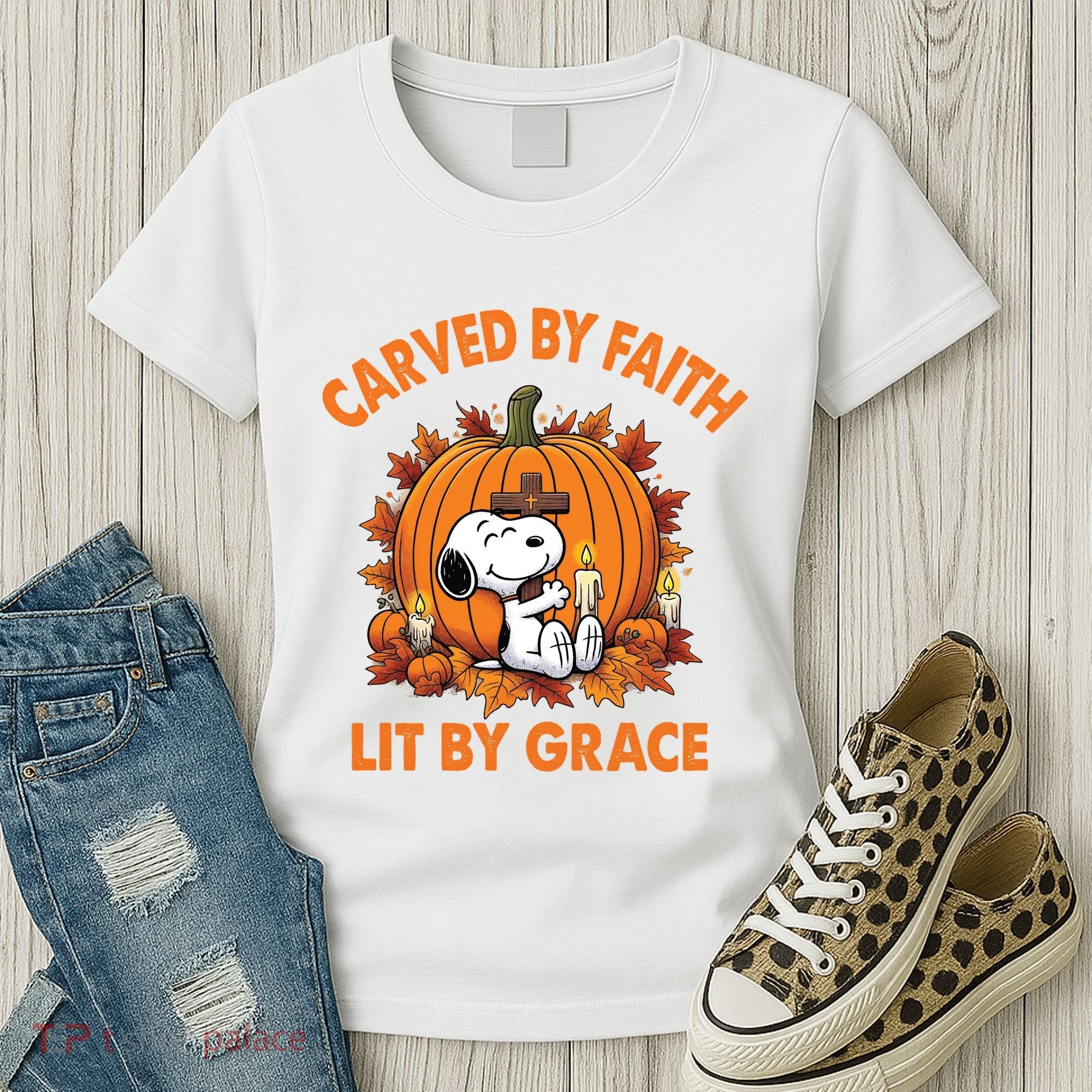 Carving In Faith Lighting With Grace Women's T-Shirt