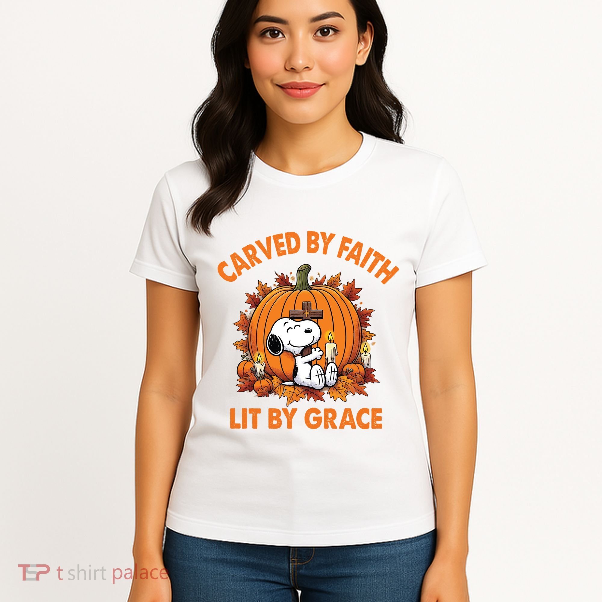 Carving In Faith Lighting With Grace Women's T-Shirt