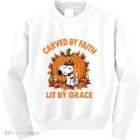 Carving In Faith Lighting With Grace Kids Sweatshirt thumb 0