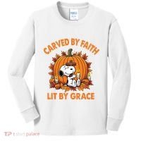 Carving In Faith Lighting With Grace Kids Long Sleeve Shirt thumb 0