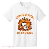 Carving In Faith Lighting With Grace Kids T-Shirt thumb 0