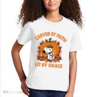Carving In Faith Lighting With Grace Kids T-Shirt thumb 2