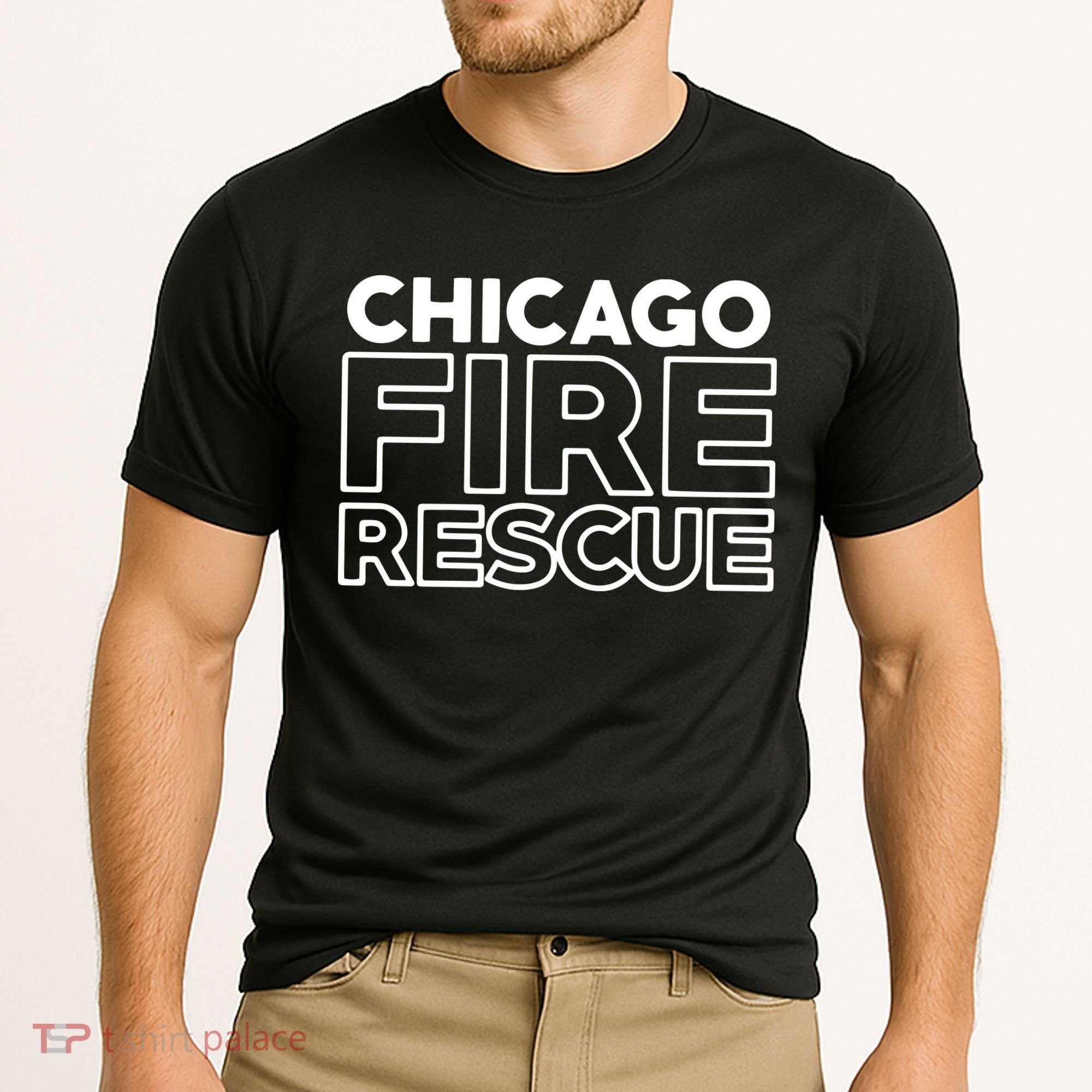 Chicago Illinois Fire Rescue Department Firefighters Firemen Cooling Performance Crew T-Shirt