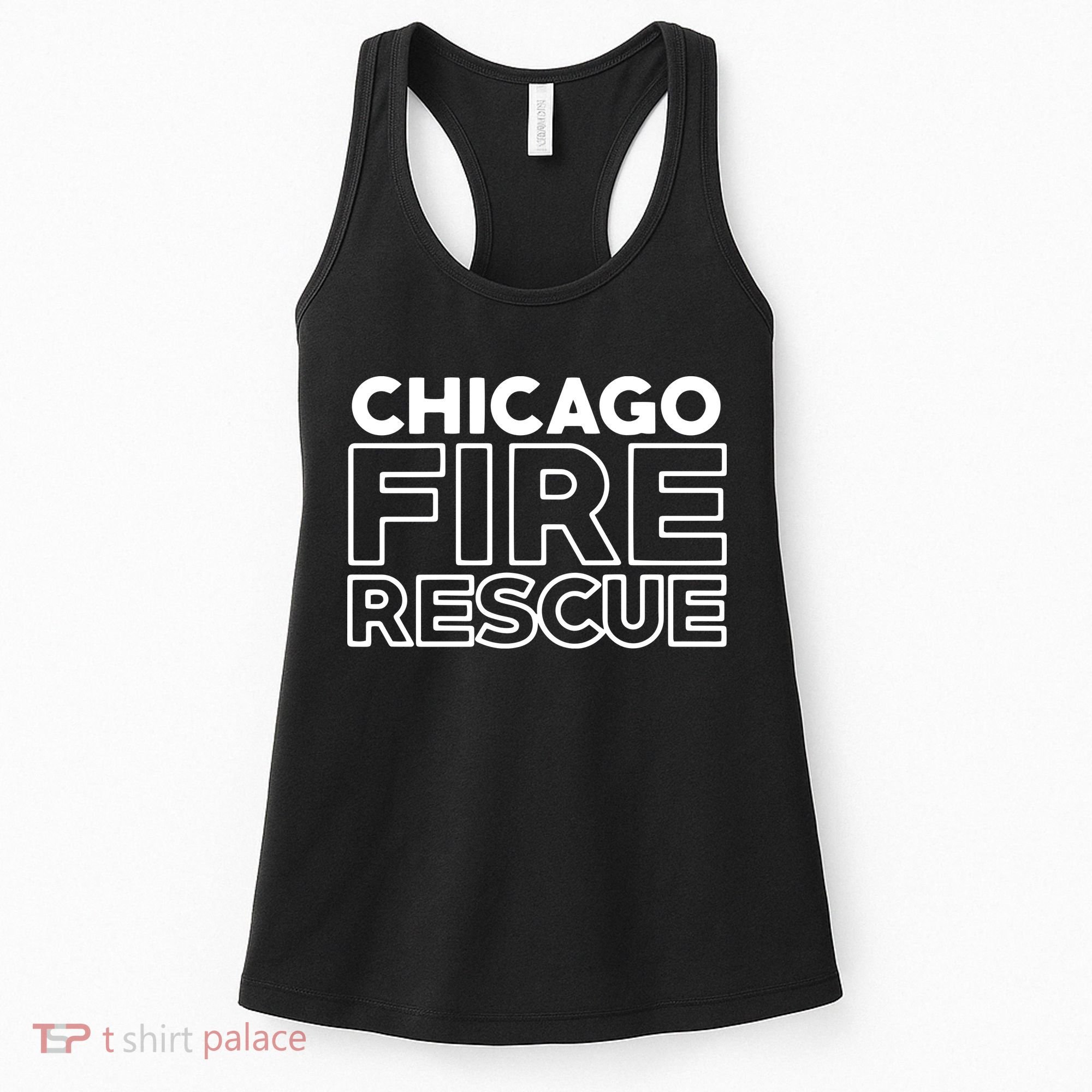 Chicago Illinois Fire Rescue Department Firefighters Firemen Women's Tank Top