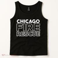 Chicago Illinois Fire Rescue Department Firefighters Firemen Tank Top thumb 2