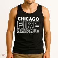 Chicago Illinois Fire Rescue Department Firefighters Firemen Tank Top thumb 3
