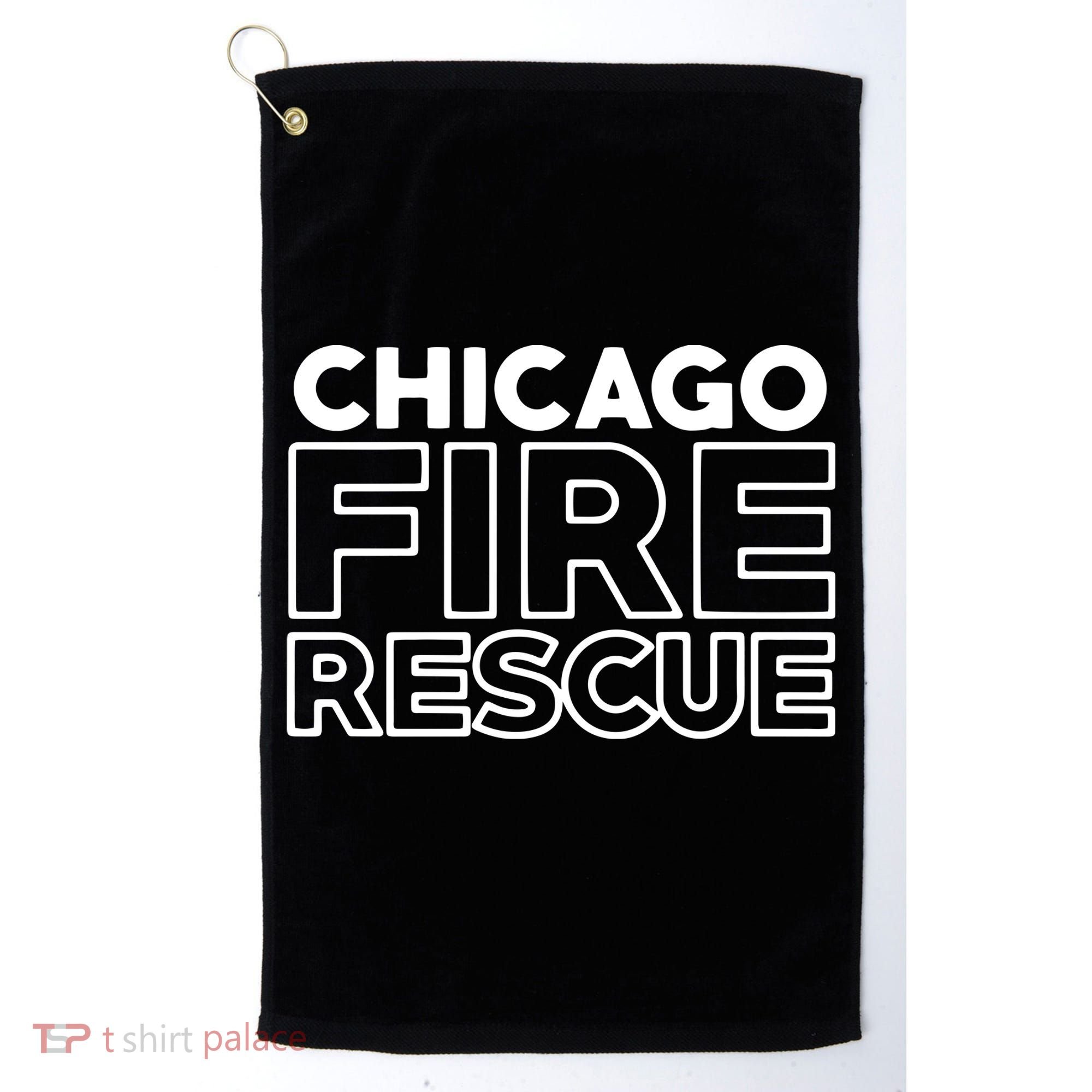 Chicago Illinois Fire Rescue Department Firefighters Firemen Golf Towel