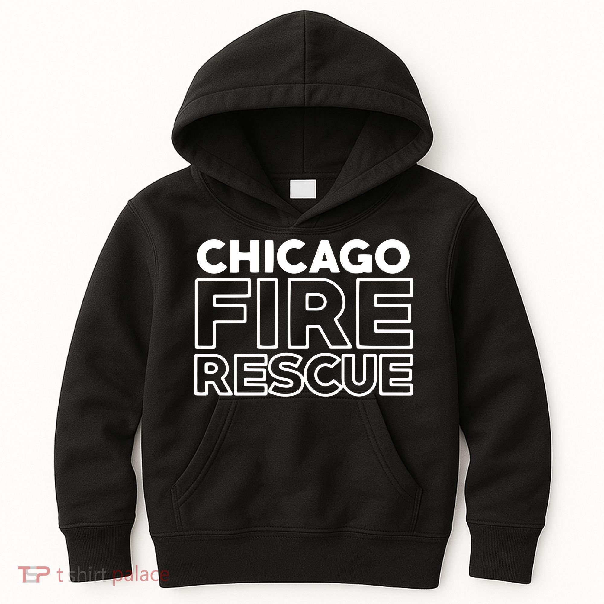 Chicago Illinois Fire Rescue Department Firefighters Firemen Kids Hoodie
