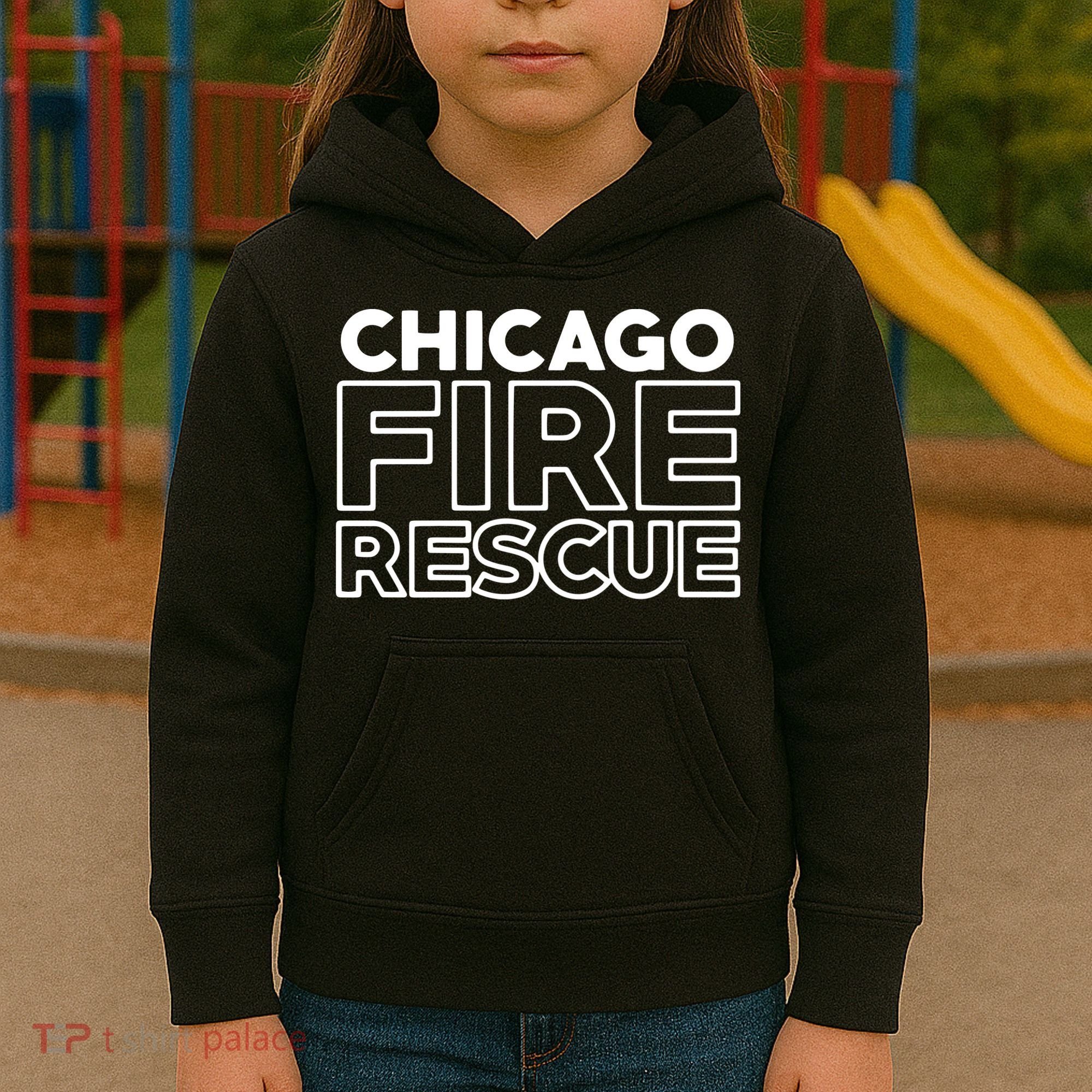 Chicago Illinois Fire Rescue Department Firefighters Firemen Kids Hoodie