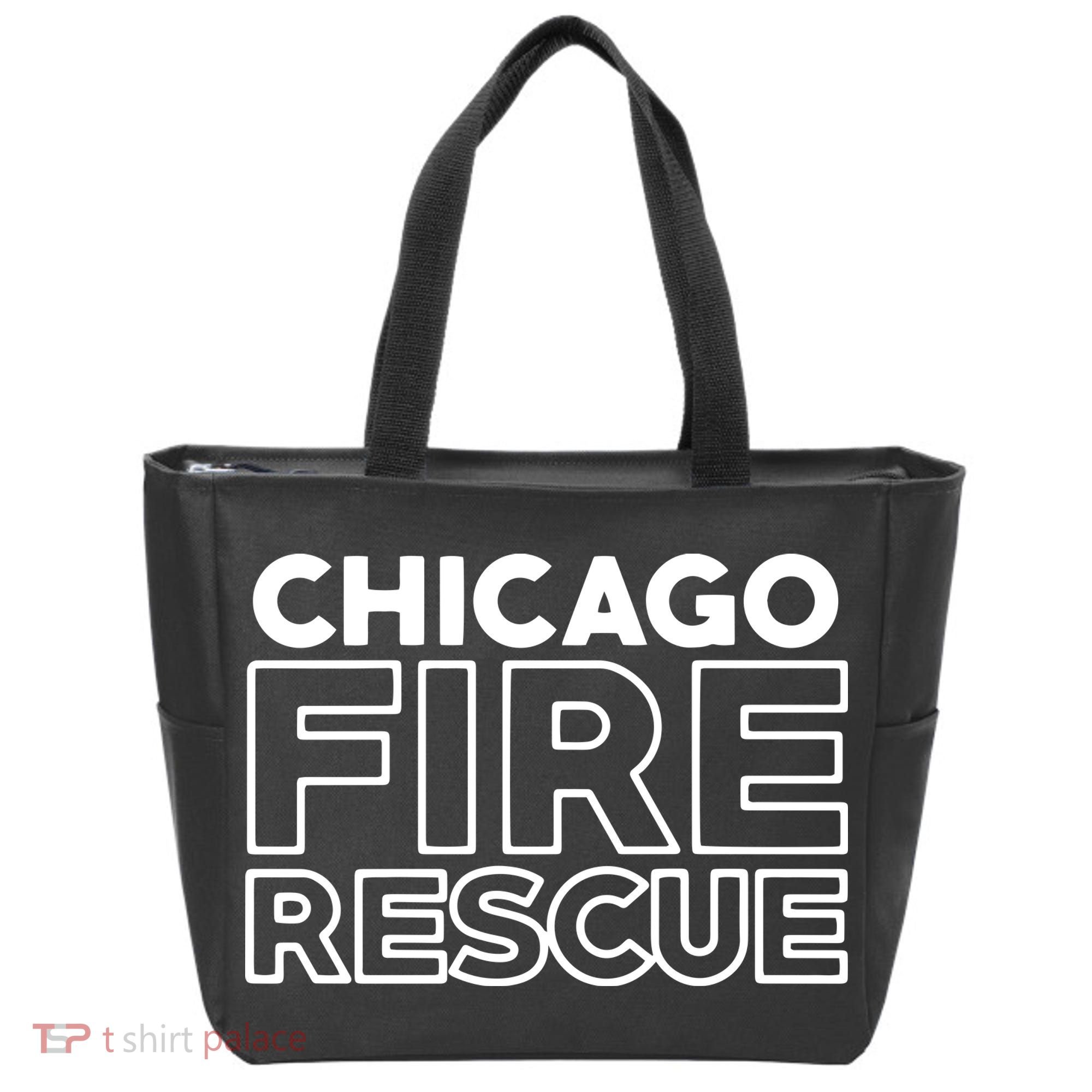 Chicago Illinois Fire Rescue Department Firefighters Firemen Tote Bag