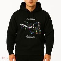 Caribbean Islands Flags And Map Caribbean Sea Vacations Hoodie thumb 2