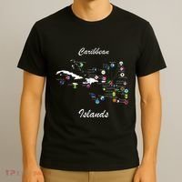Caribbean Islands Flags And Map Caribbean Sea Vacations T-Shirt thumb 3