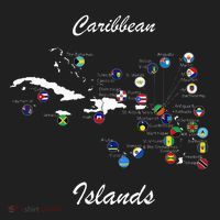 Caribbean Islands Flags And Map Caribbean Sea Vacations Beanie thumb 2