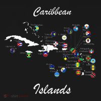 Caribbean Islands Flags And Map Caribbean Sea Vacations Women's Hoodie thumb 2