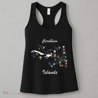Caribbean Islands Flags And Map Caribbean Sea Vacations Women's Tank Top thumb 3