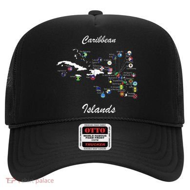 Caribbean Islands Flags And Map Caribbean Sea Vacations Hat