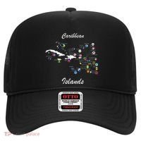Caribbean Islands Flags And Map Caribbean Sea Vacations Hat thumb 0