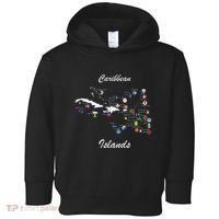 Caribbean Islands Flags And Map Caribbean Sea Vacations Toddler Hoodie thumb 0