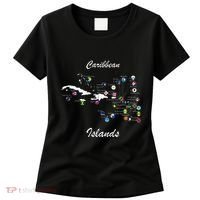 Caribbean Islands Flags And Map Caribbean Sea Vacations Women's T-Shirt thumb 0