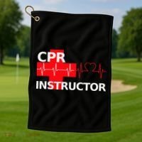 Cpr Instructor First Aid Golf Towel thumb 1