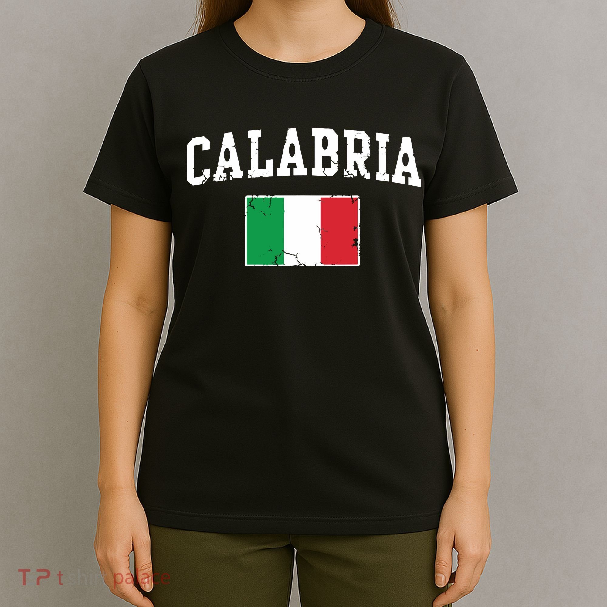 Calabria Italy Flag Italia Italian Vintage Distressed T-Shirt