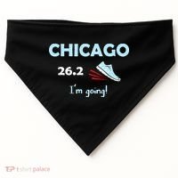 Chicago Im Going Marathon Runner Running 26.2 USA-Made Doggie Bandana thumb 0