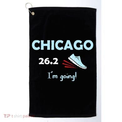 Chicago Im Going Marathon Runner Running 26.2 Golf Towel