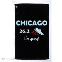 Chicago Im Going Marathon Runner Running 26.2 Golf Towel thumb 0