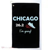 Chicago Im Going Marathon Runner Running 26.2 Golf Towel thumb 0