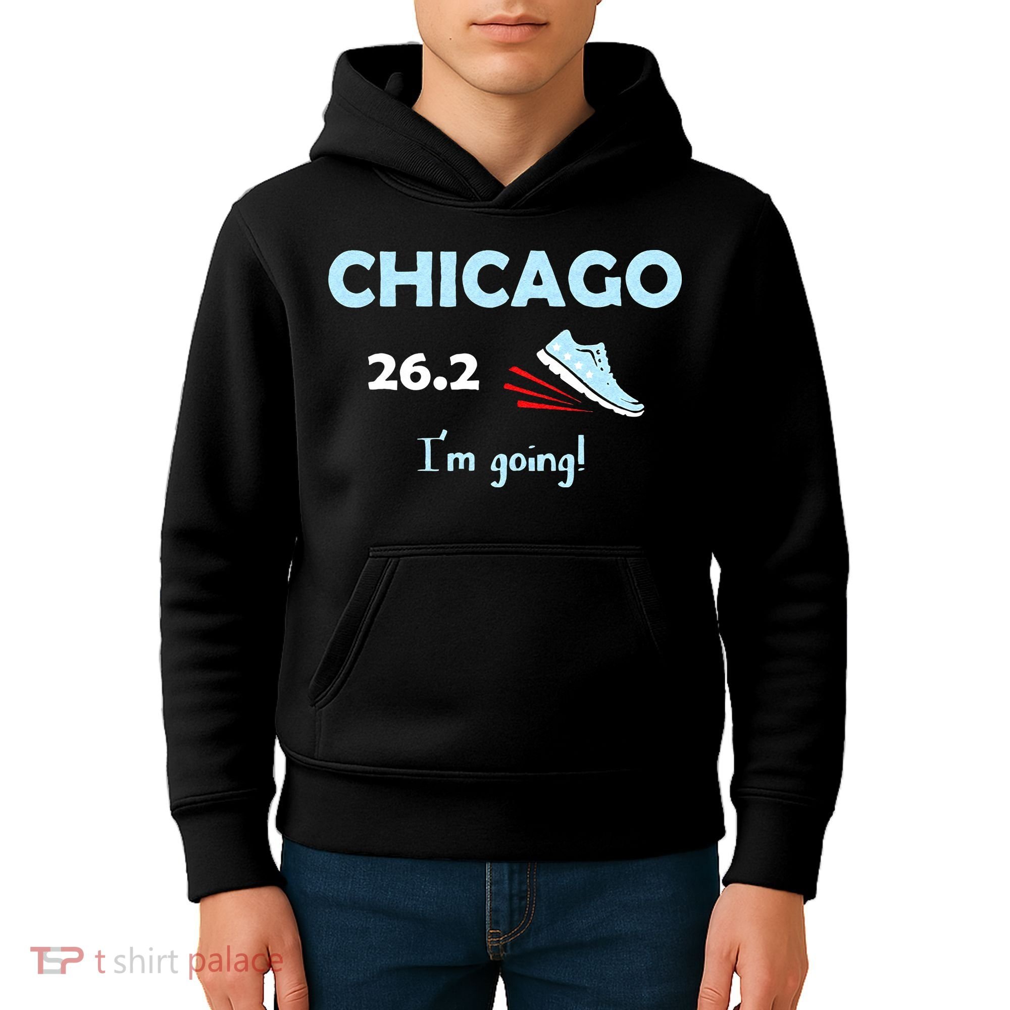 Chicago Im Going Marathon Runner Running 26.2 Kids Hoodie