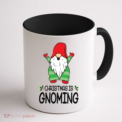 Christmas Is Gnoming Coffee Mug back