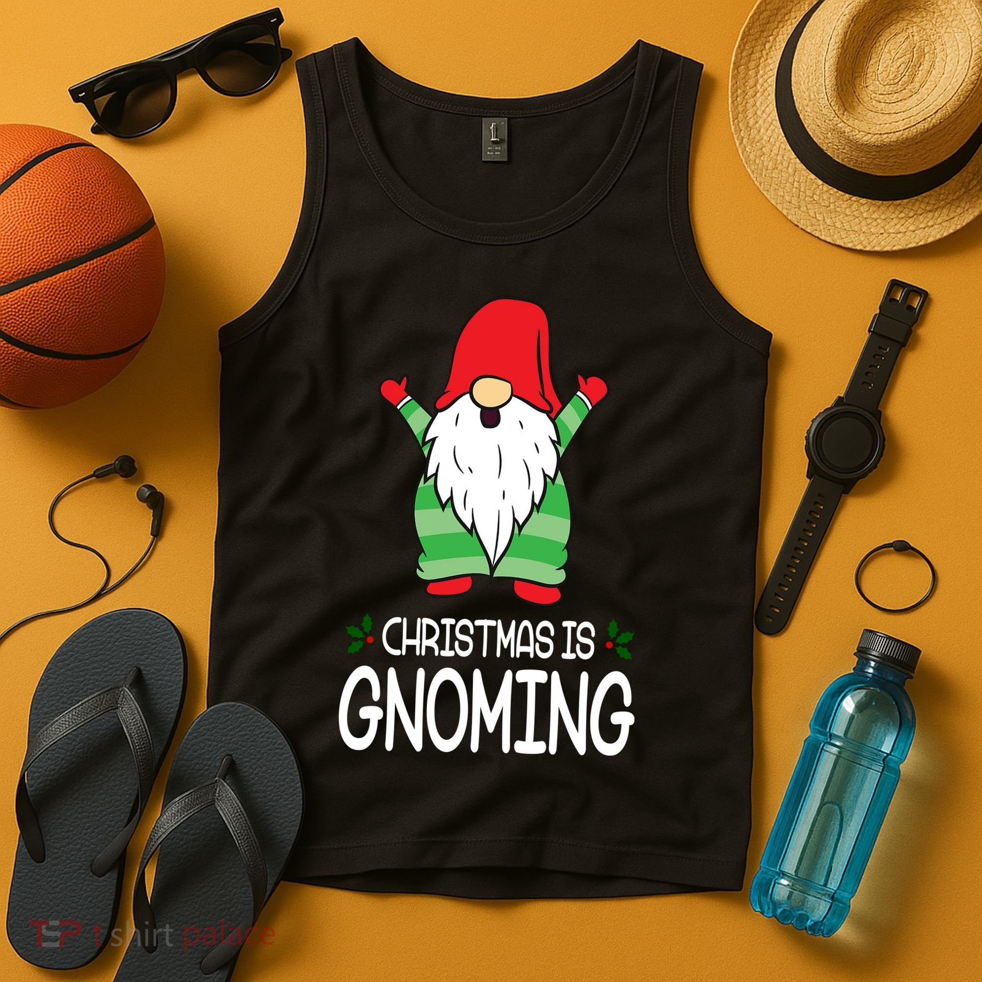 Christmas Is Gnoming Tank Top