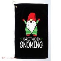 Christmas Is Gnoming Golf Towel thumb 0