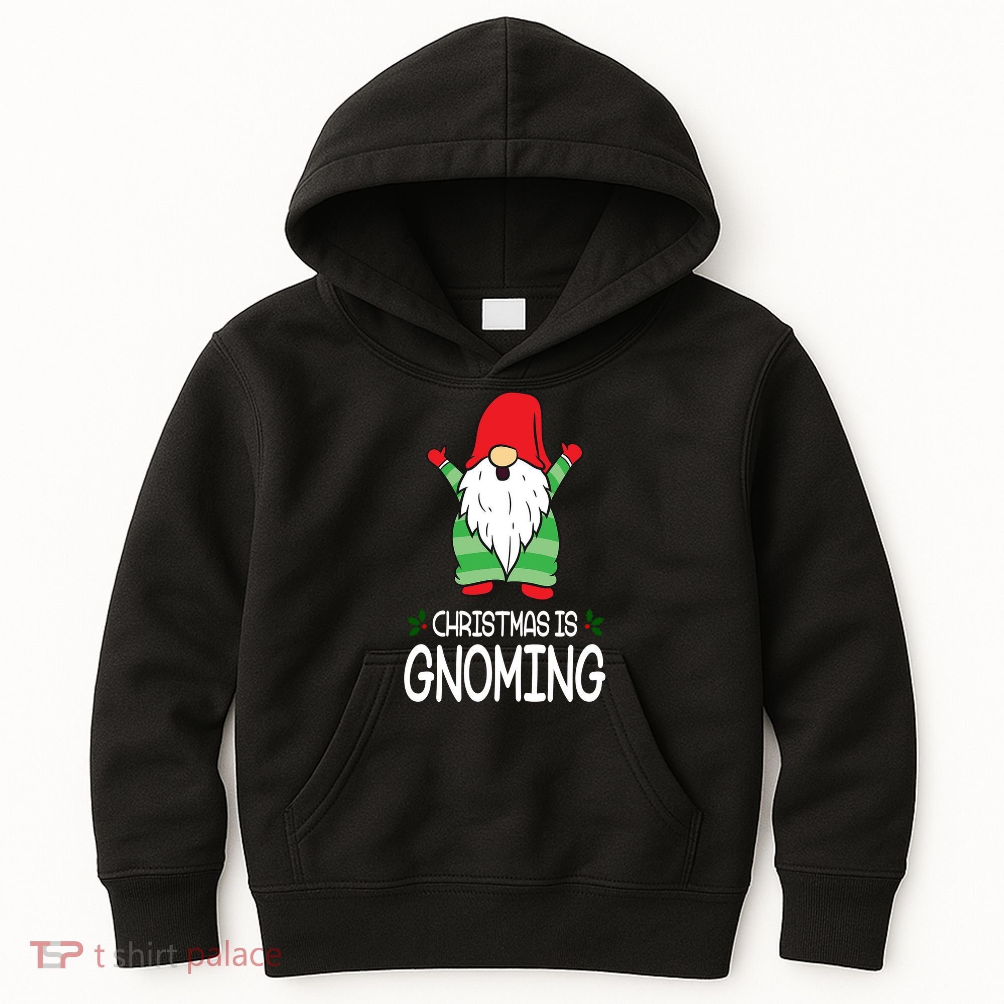 Christmas Is Gnoming Kids Hoodie
