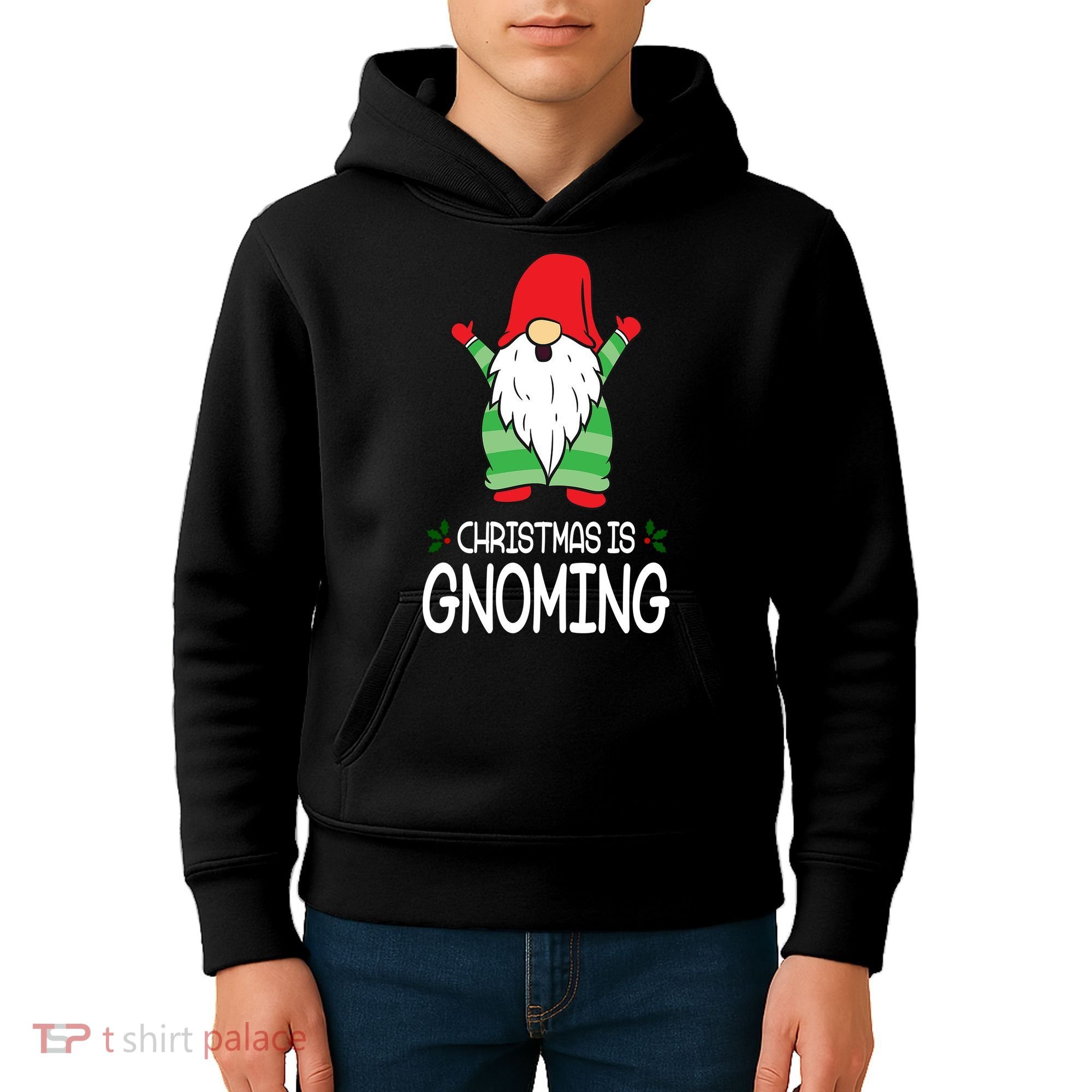 Christmas Is Gnoming Kids Hoodie