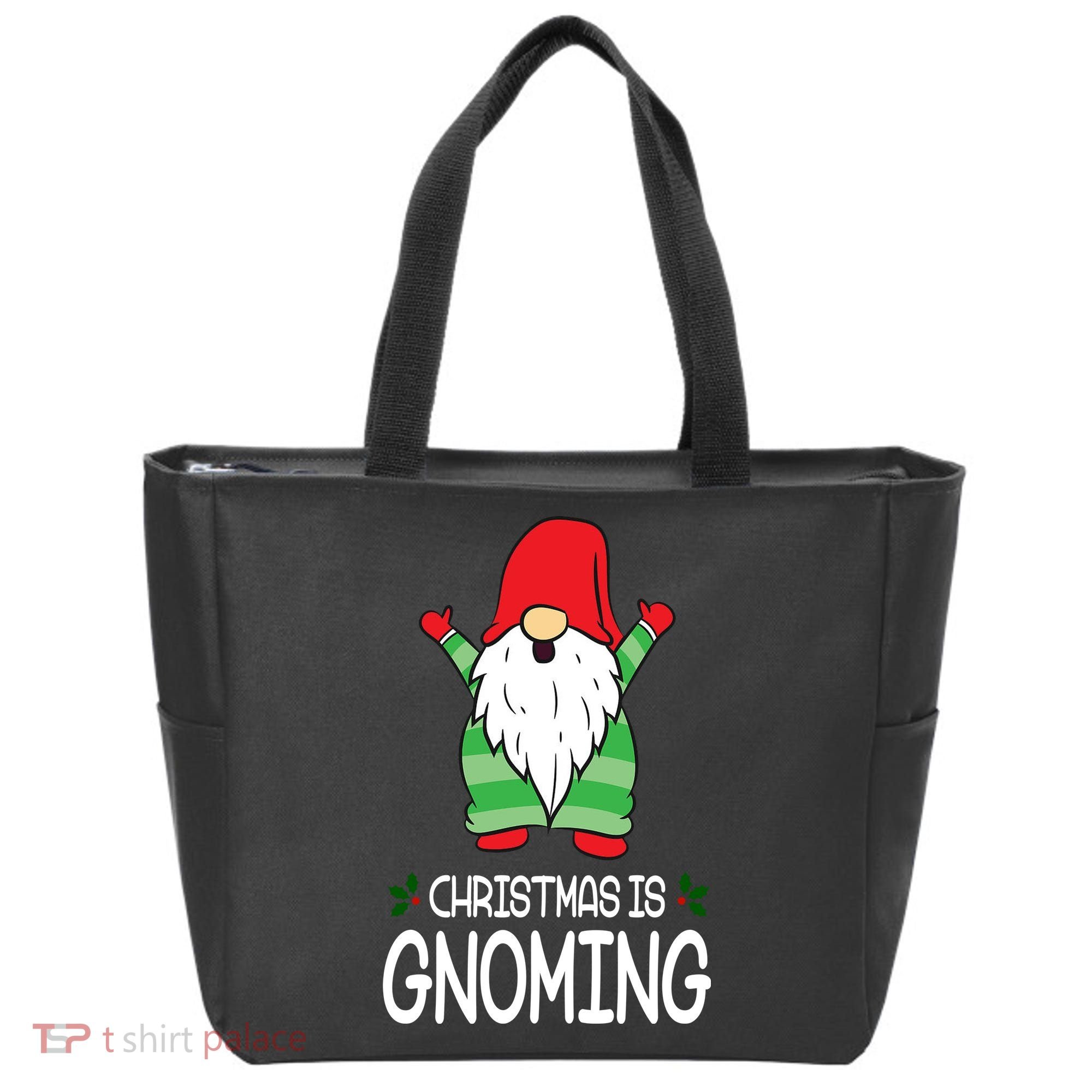Christmas Is Gnoming Tote Bag