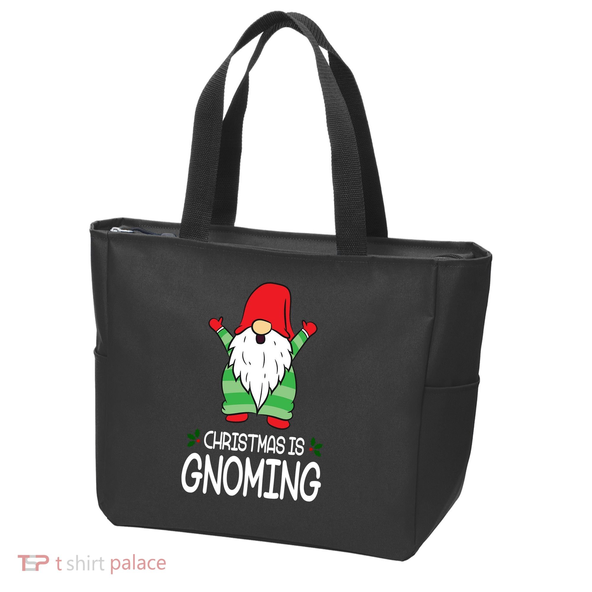 Christmas Is Gnoming Tote Bag