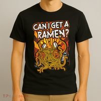 Can I Get A Ramen Pastafarian Flying Spaghetti Monster T-Shirt thumb 3