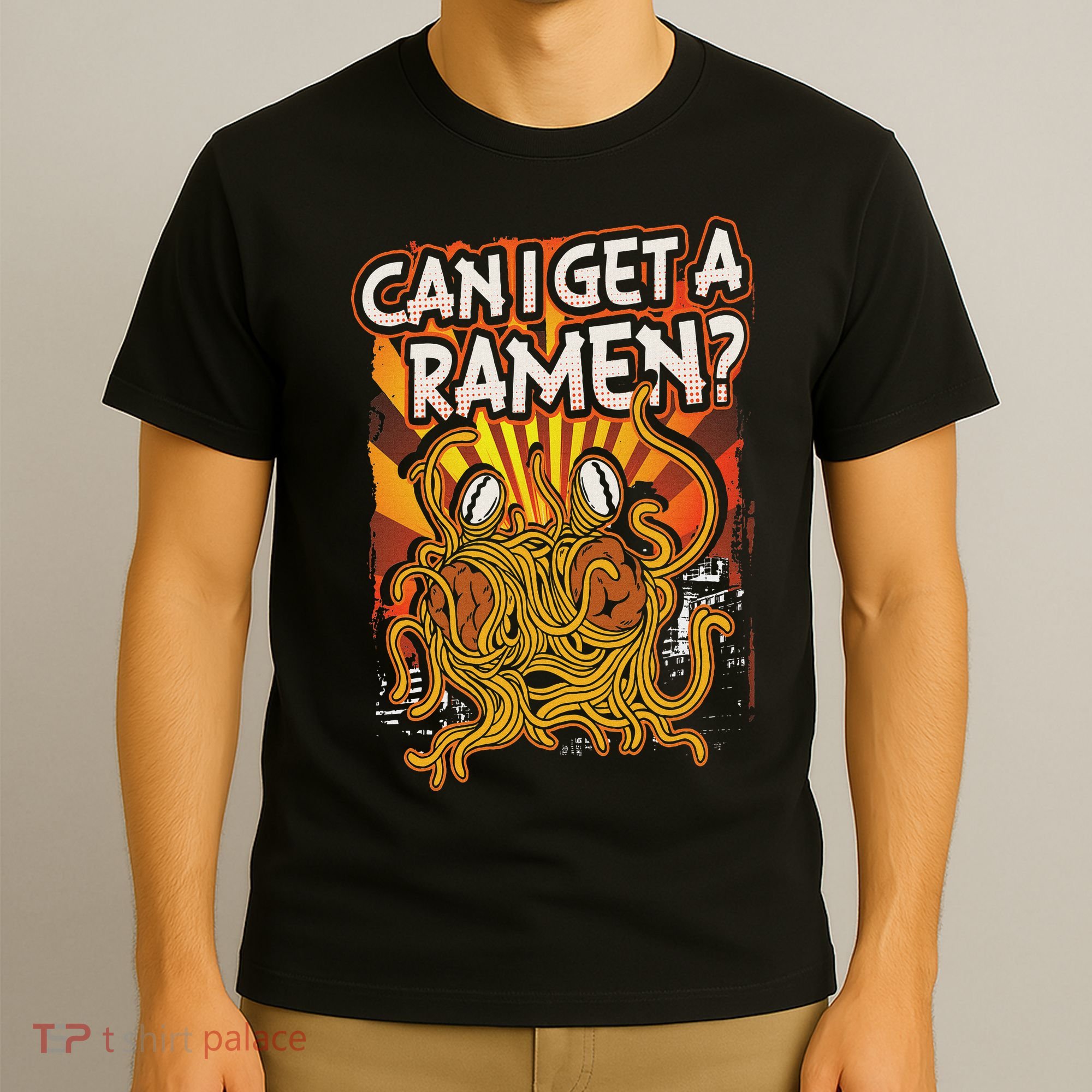 Can I Get A Ramen Pastafarian Flying Spaghetti Monster T-Shirt