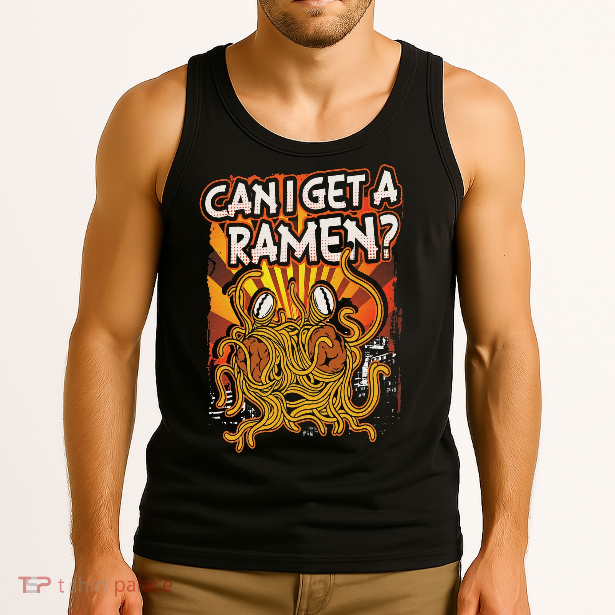 Can I Get A Ramen Pastafarian Flying Spaghetti Monster Tank Top